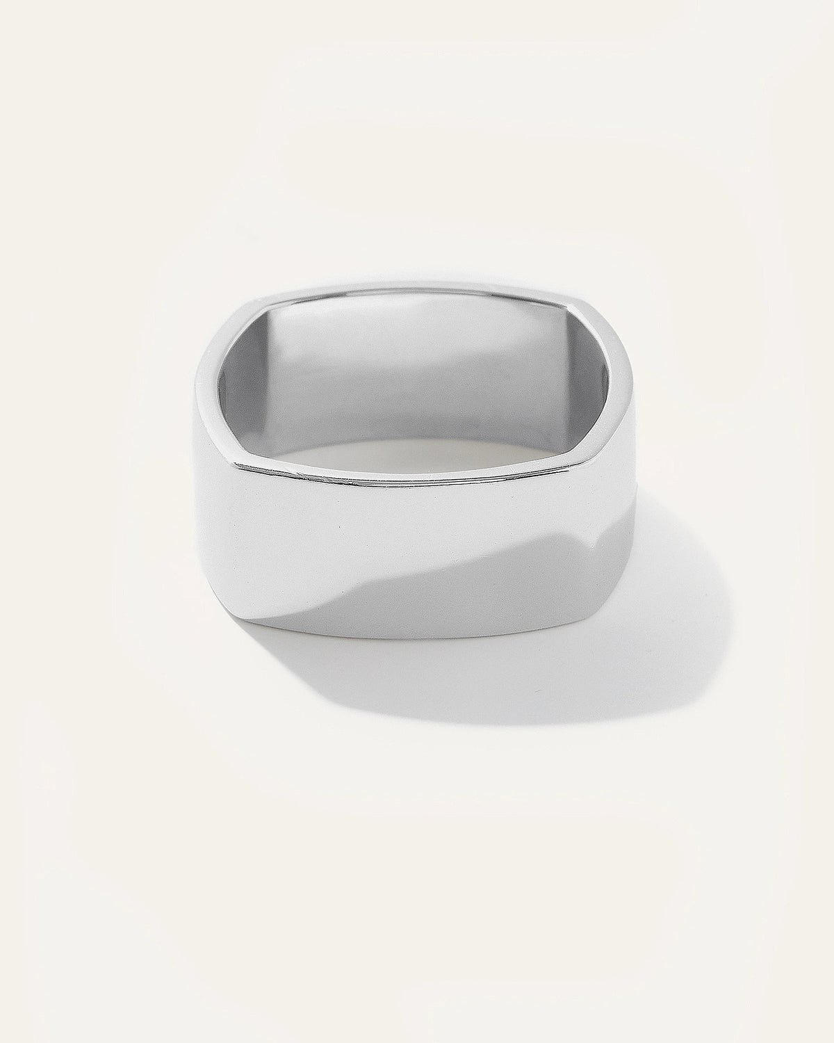 Silver Square Cigar Band Ring - 7 / Sterling Silver