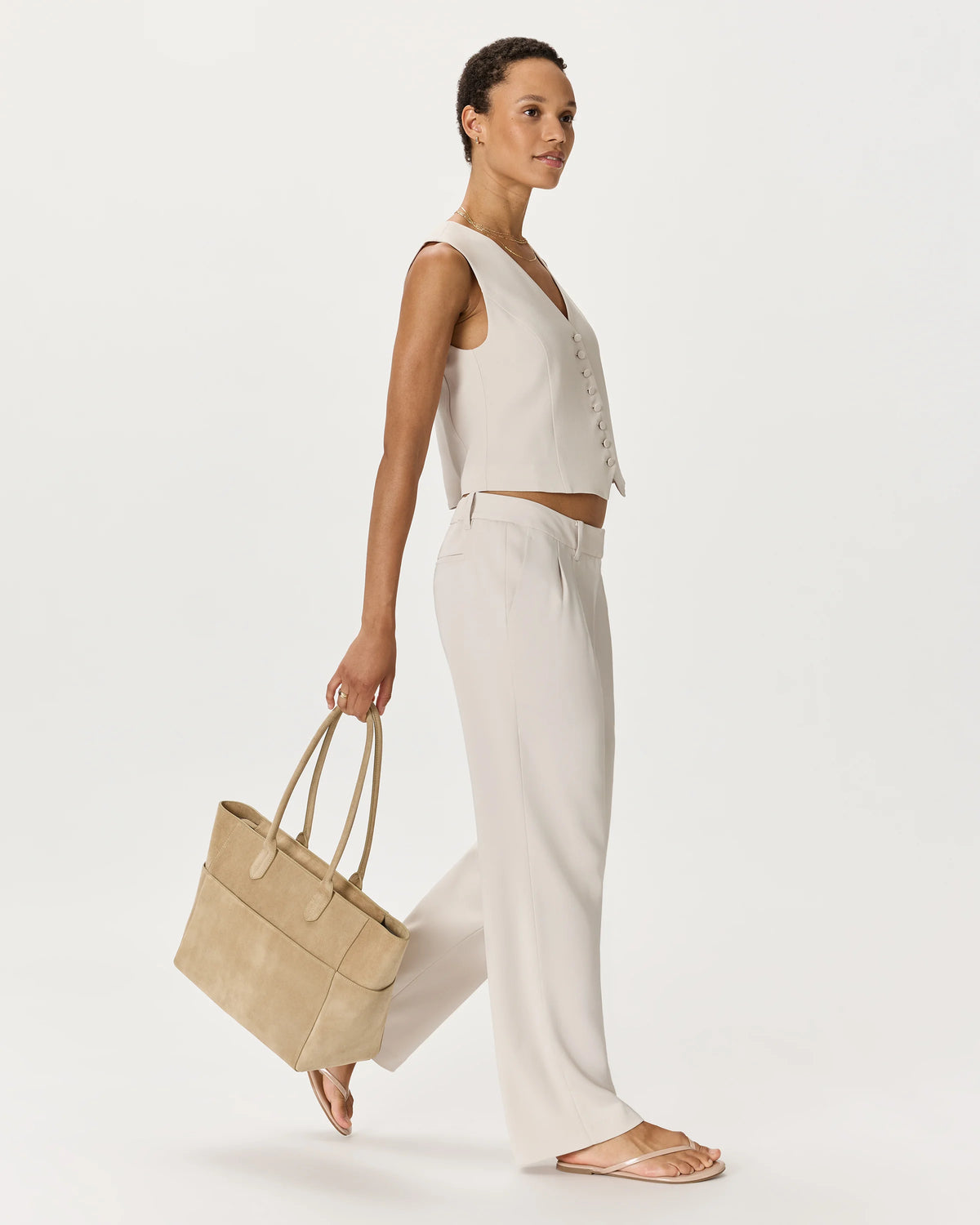 Hudson Suede Tote - One Size / Chocolate Brown