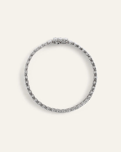 14K Gold Lab Grown Diamond North-South Oval Tennis Bracelet - 15ctw - 6.5" / Yellow Gold