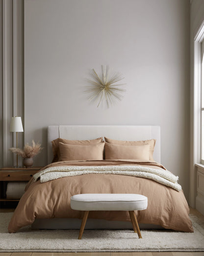 European Linen Sham Set - Standard / White