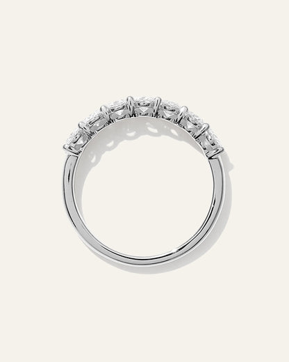 Lab Grown Diamond Oval Seven Stone Band - 4 / Yellow Gold