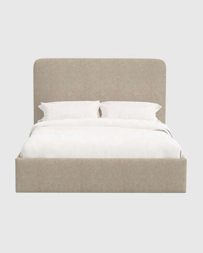 100% Linen Curved Bed - Full / Canvas