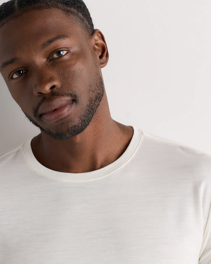 100% Merino Wool All-Season Long Sleeve Base Layer Tee - XS / Off-White