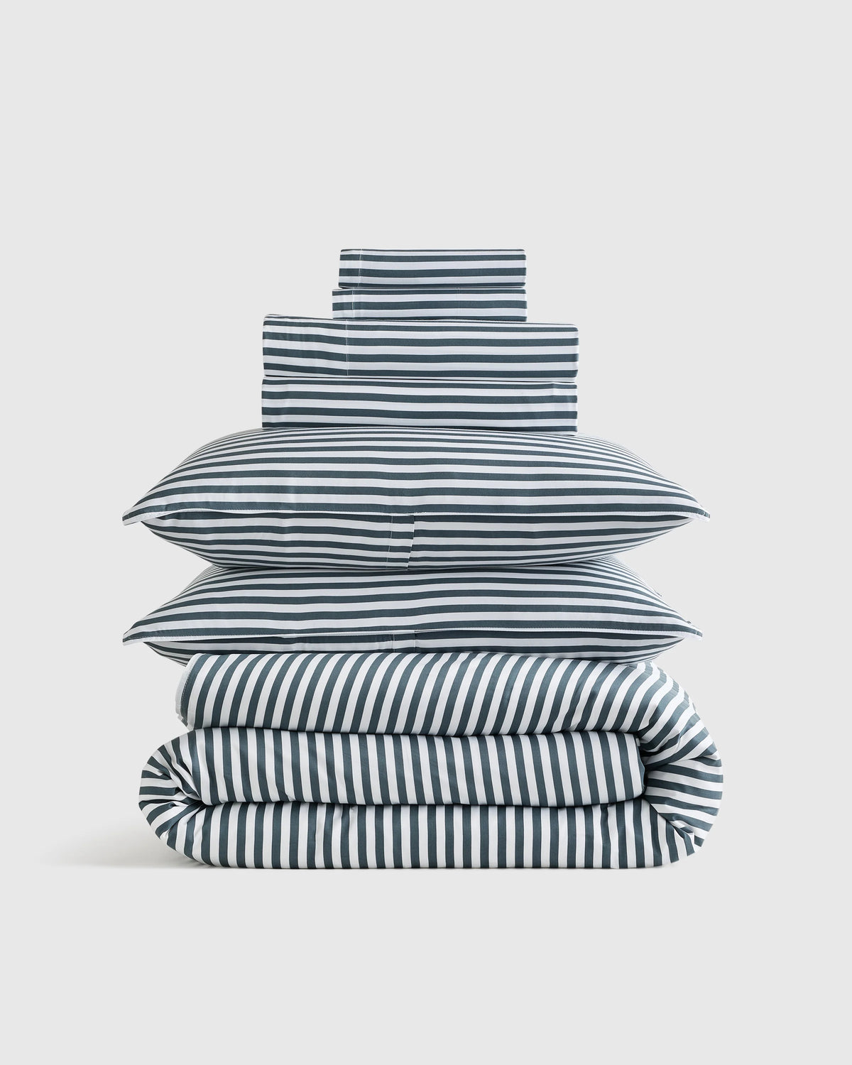 Bamboo Stripe Deluxe Bedding Bundle - Twin / Double Stripe Espresso