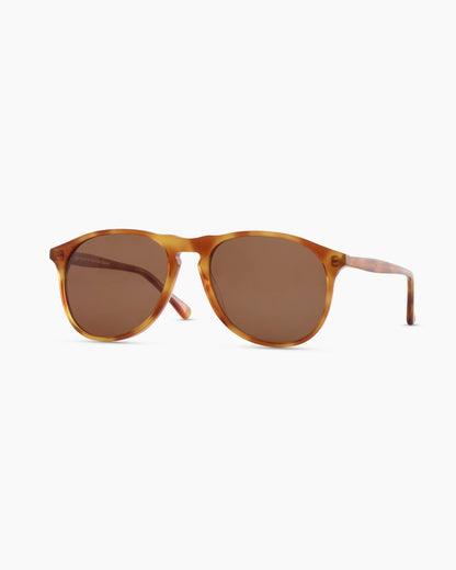 Wyatt Polarized Acetate Sunglasses - One Size / Clear Brown with Brown lens