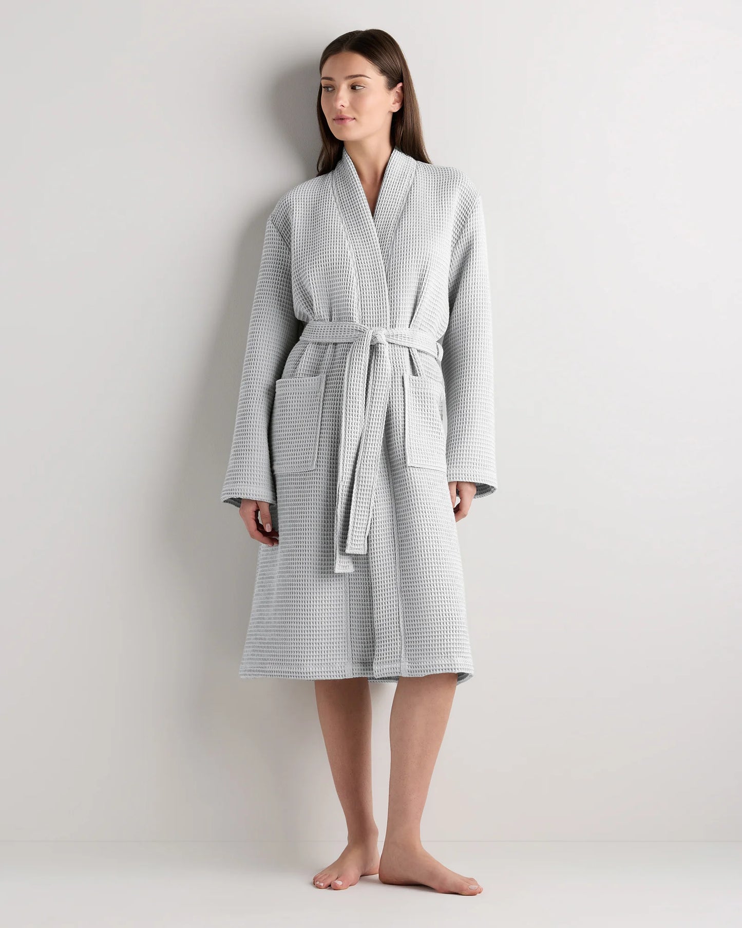 Organic Turkish Waffle Robe - XS / White