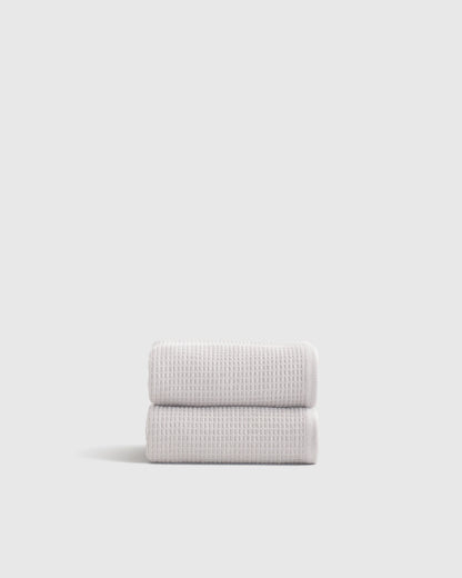 Turkish Waffle Terry Hand Towel (Set of 2) - One Size / White