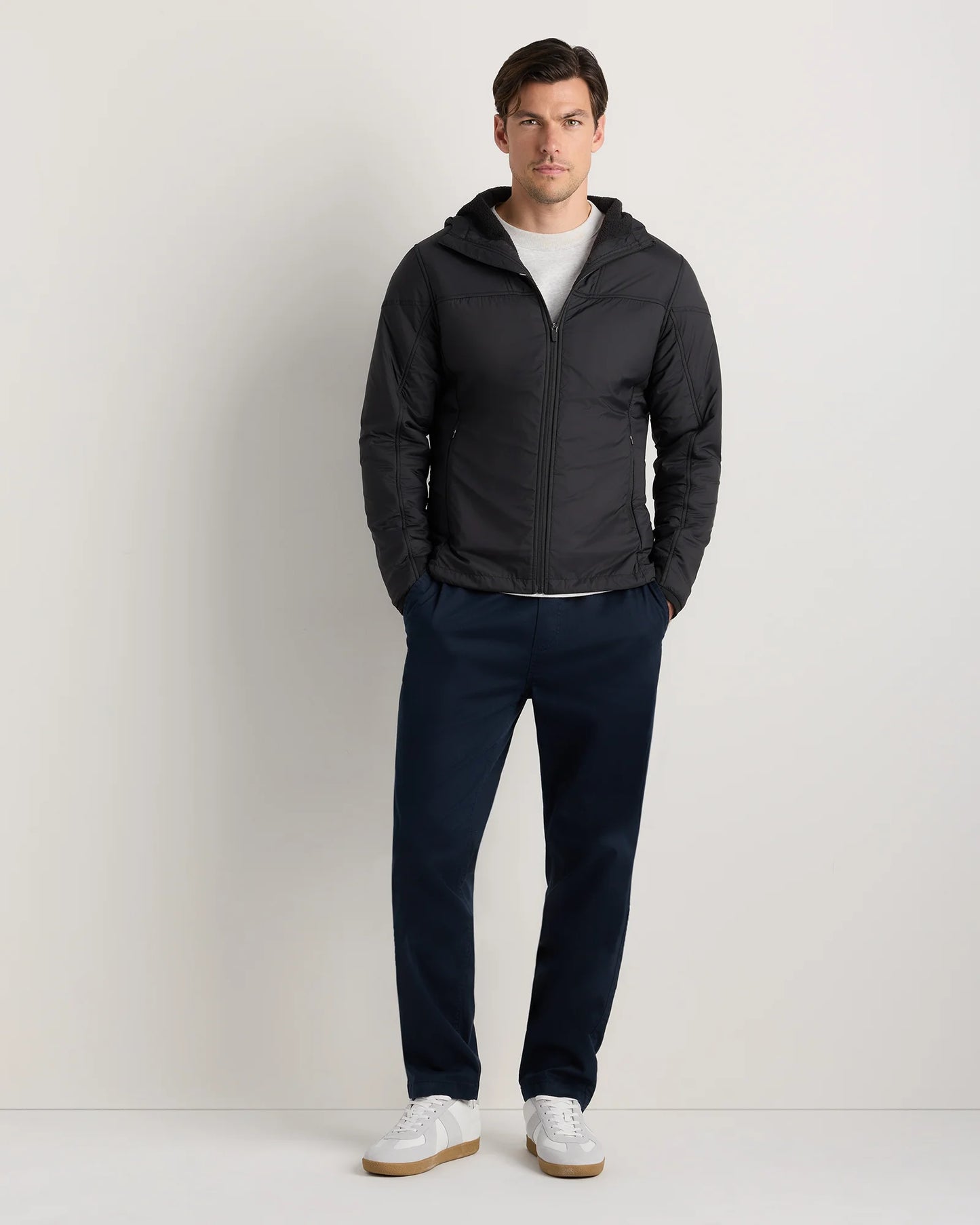 Weather Proof Fleece-Lined Hooded Jacket - S / Carbon Grey