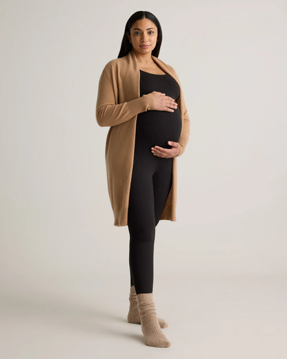 Recycled Knit Maternity Tank Unitard - XS / Black