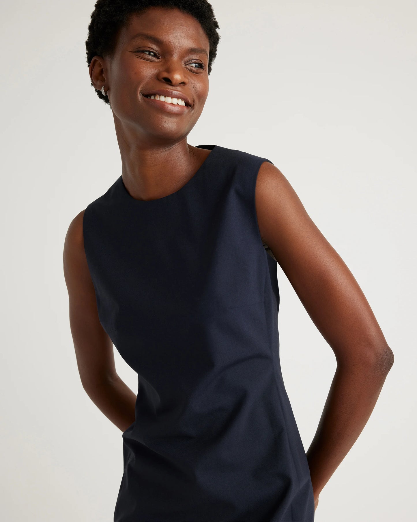Italian Wool Sleeveless Dress - 0 / Grey Melange