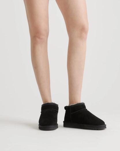 Australian Shearling Mini Boot - 6 / Black
