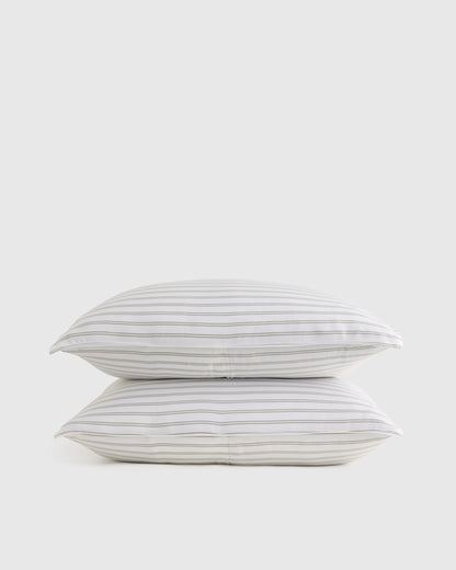 Bamboo Stripe Sham Set - Standard / Double Stripe Espresso