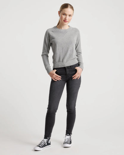 Mongolian Shrunken Cashmere Sweatshirt - XS / True Navy