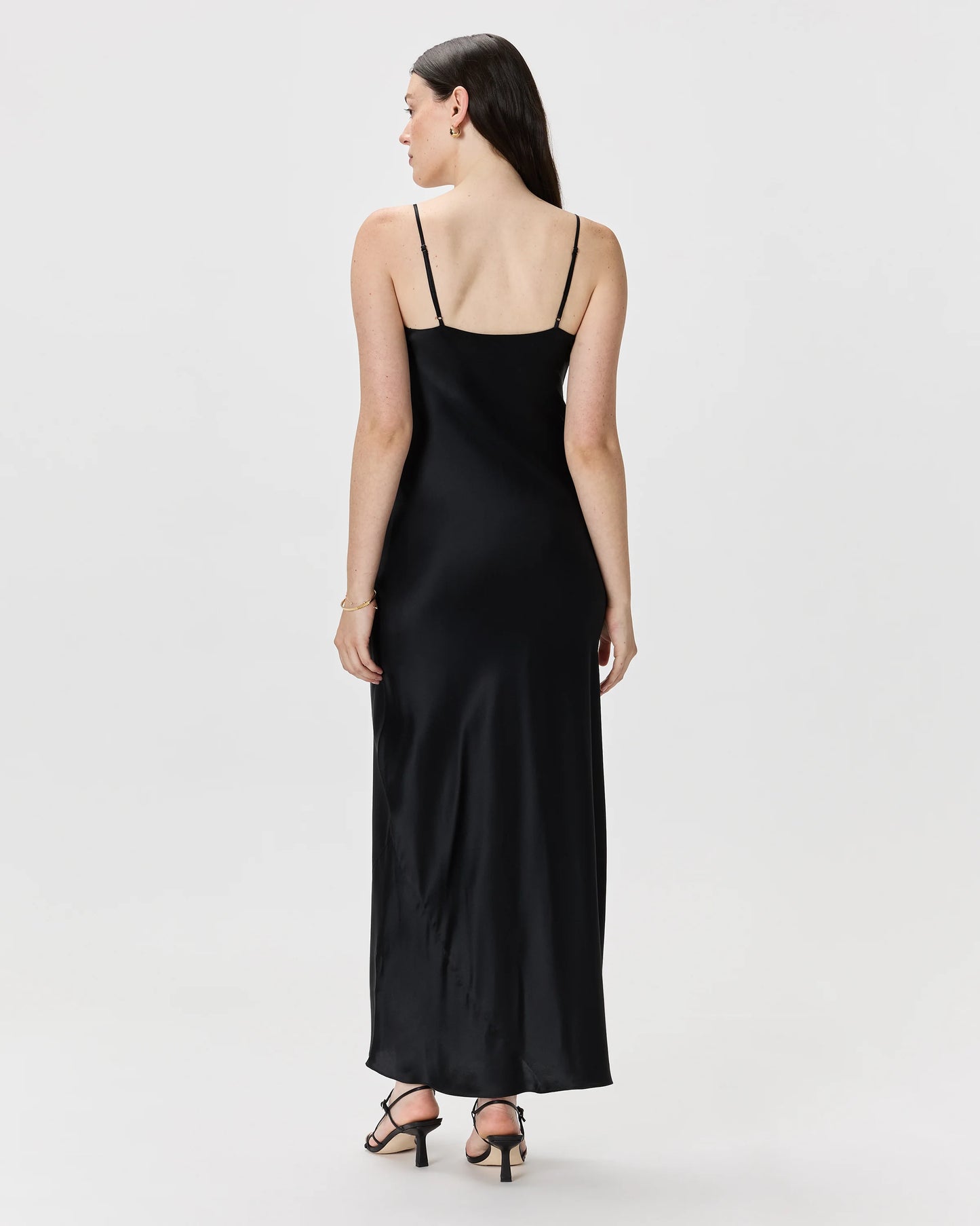100% Washable Silk Maxi Slip Dress - XS / Cordovan Red Hibiscus