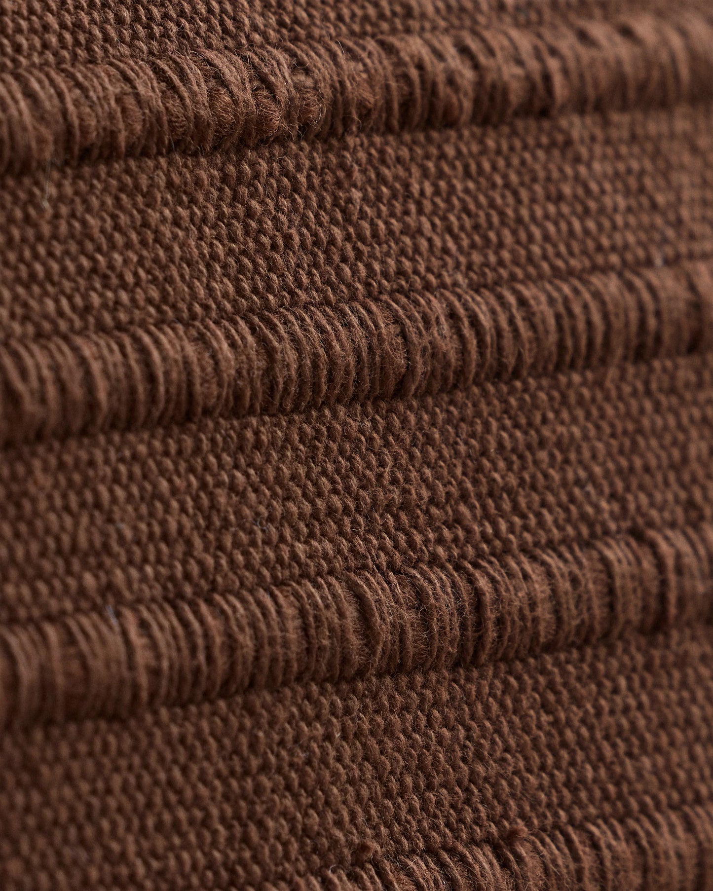 Ribbed Wool Cotton Pillow Cover - 20x20 / Red Clay