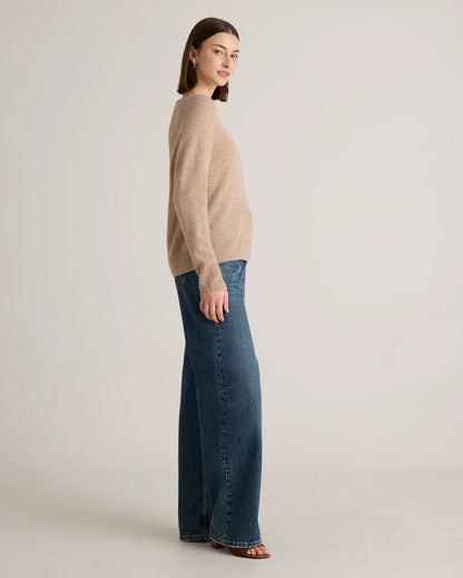 Mongolian Cashmere Boatneck Sweater - XS / Black