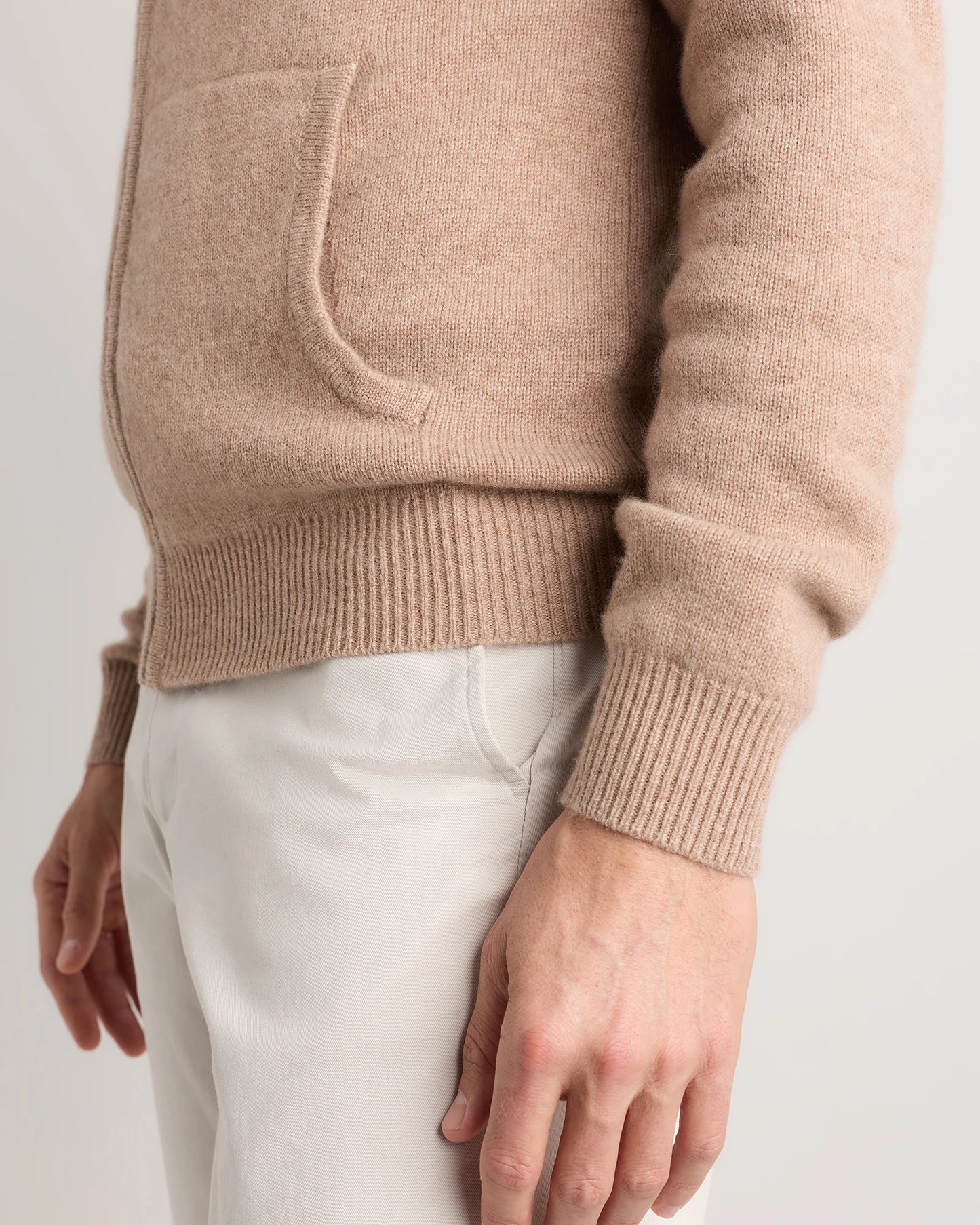 Mongolian Cashmere Full-Zip Hoodie - S / Teak