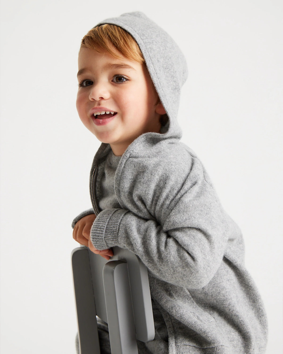 Washable Cashmere Full Zip Hoodie - 2T / True Navy