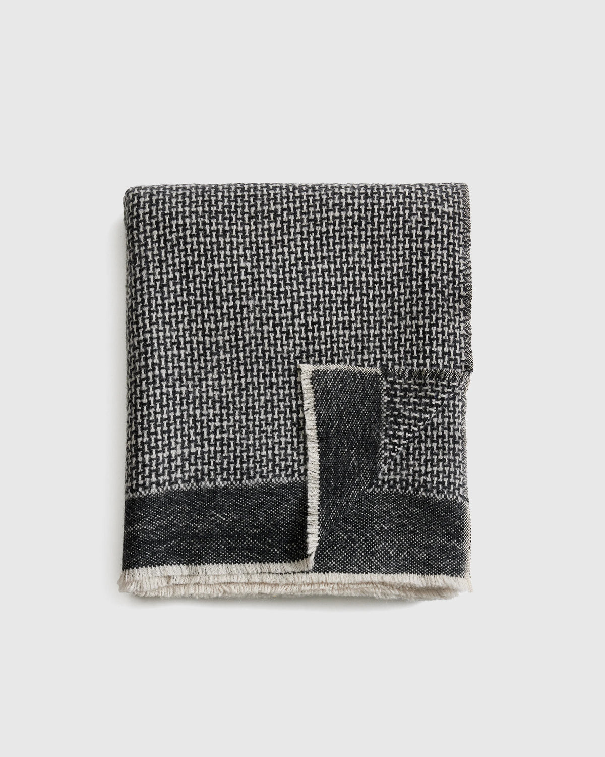 Lightweight Cashmere Wool Patterned Throw - 50x60 / Camel