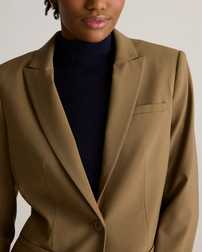 Italian Wool Tailored Blazer - XS / Navy