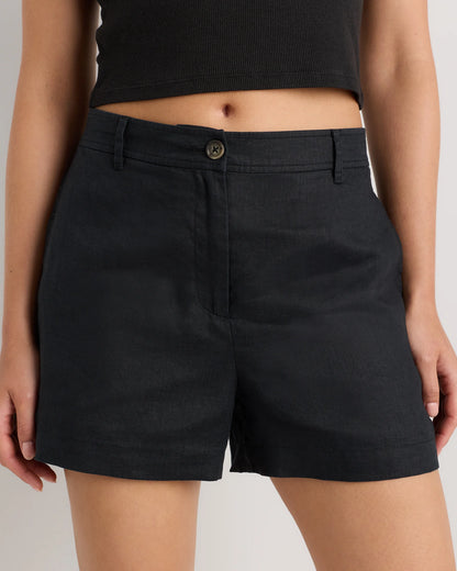 100% European Linen Trouser Shorts - 0 / Bayberry Olive