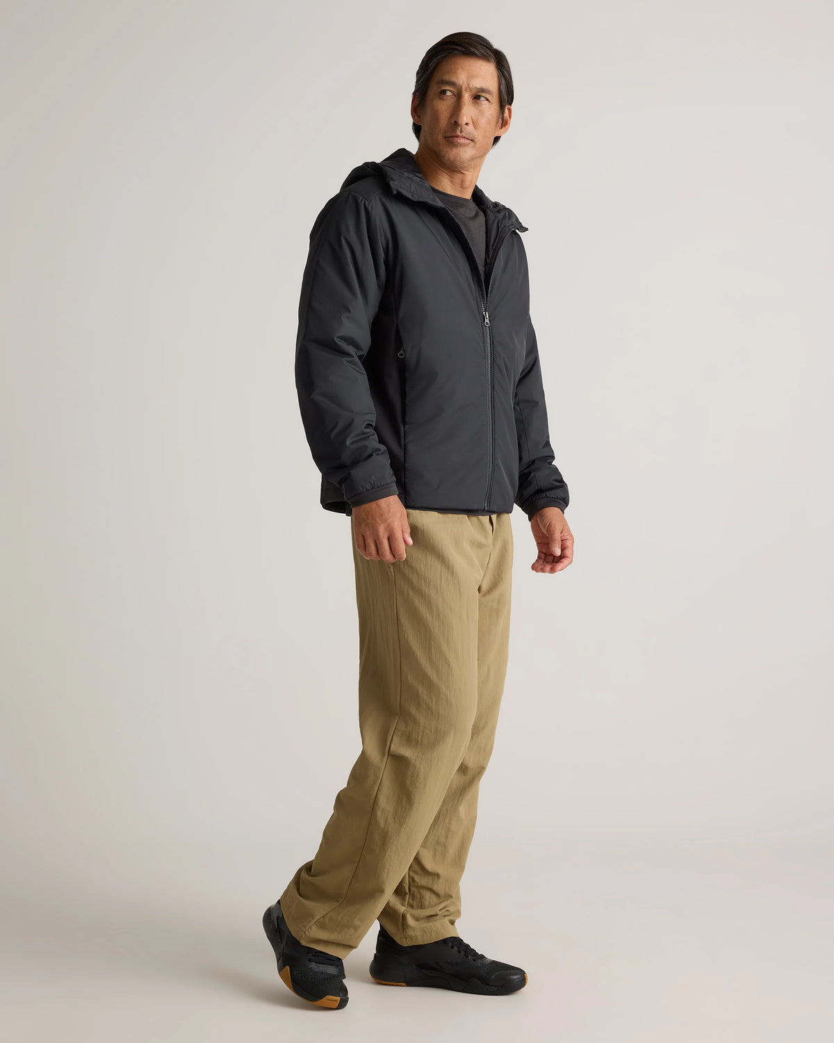 Hybrid Insulated Lightweight Hooded Jacket - S / Black