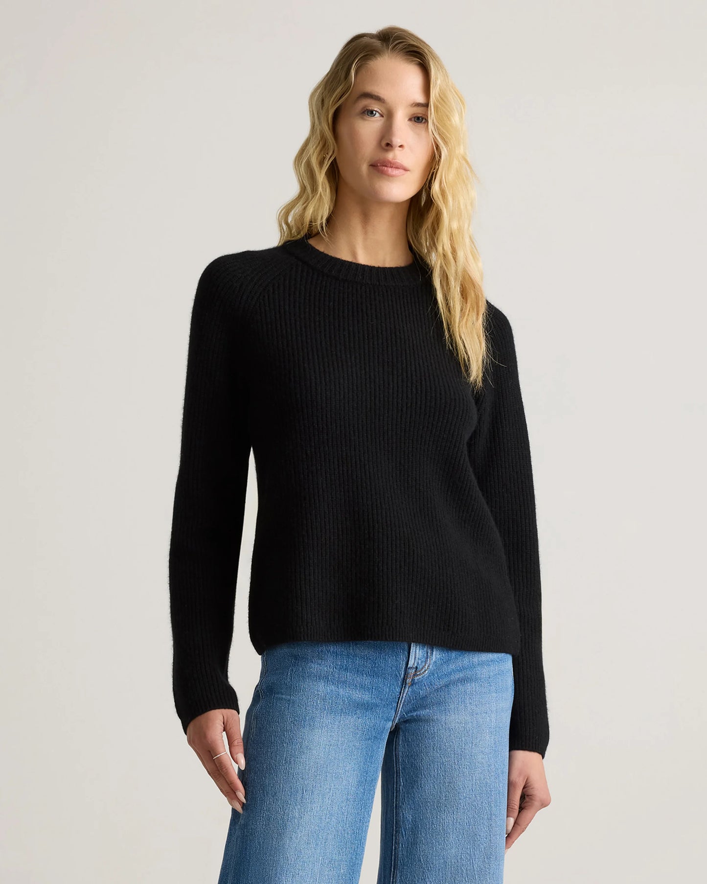 Mongolian Cashmere Fisherman Crewneck Sweater - XS / Teak