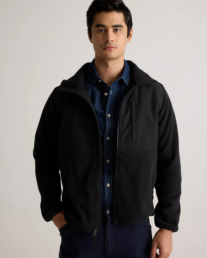 Polar Fleece Full-Zip Jacket - S / Gravel/Bold Black
