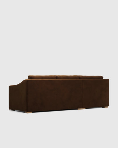 Hollis Slope Arm L Sectional in Performance Velvet - 110x110 / Gunmetal