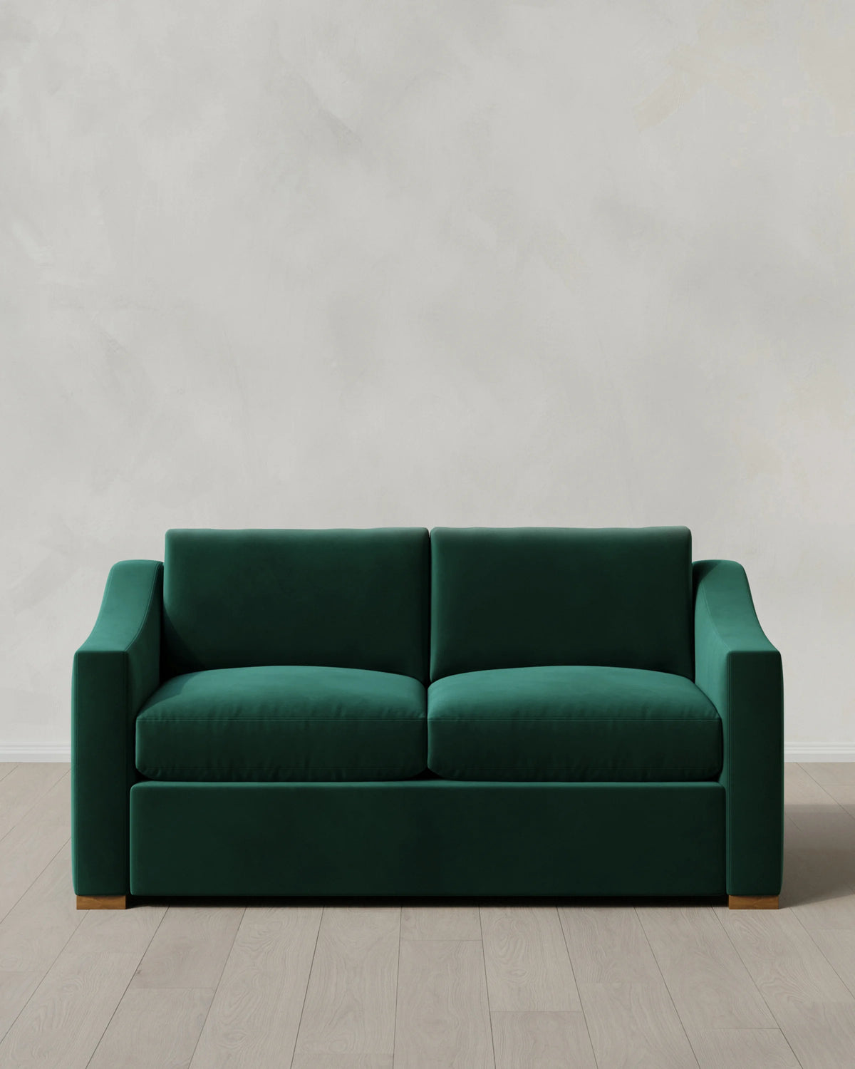 Hollis Slope Arm Sofa in Performance Velvet - 72" / Ivory