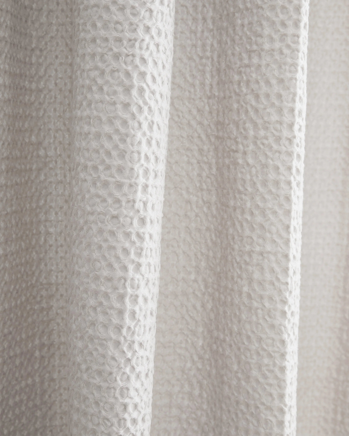 Organic Luxe Waffle Shower Curtain - One Size / White