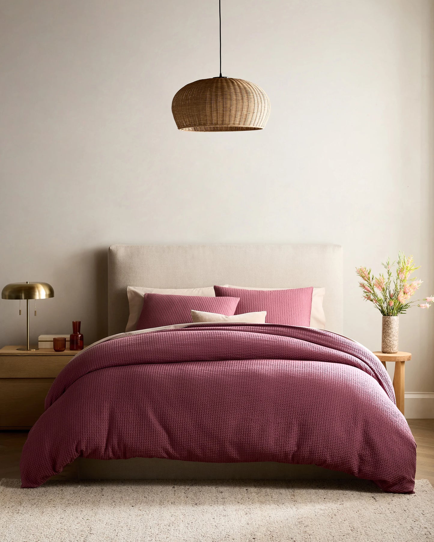 Organic Luxe Honeycomb Sham Set - Standard / Mineral