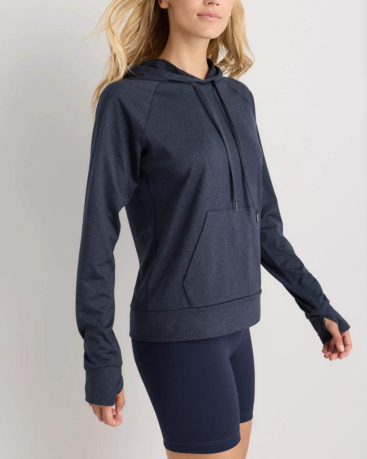 Flowknit Pullover Hoodie - XS / Heather Navy
