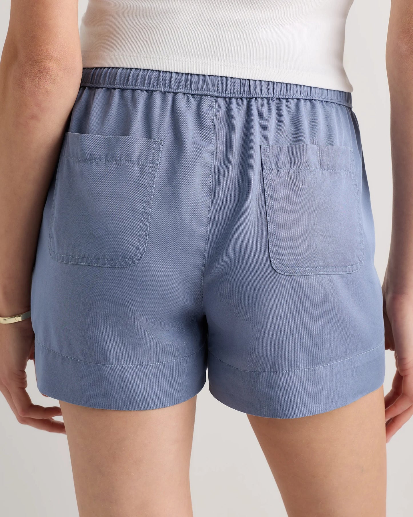 Vintage Wash Tencel Utility Shorts - XS / Moonstone Blue