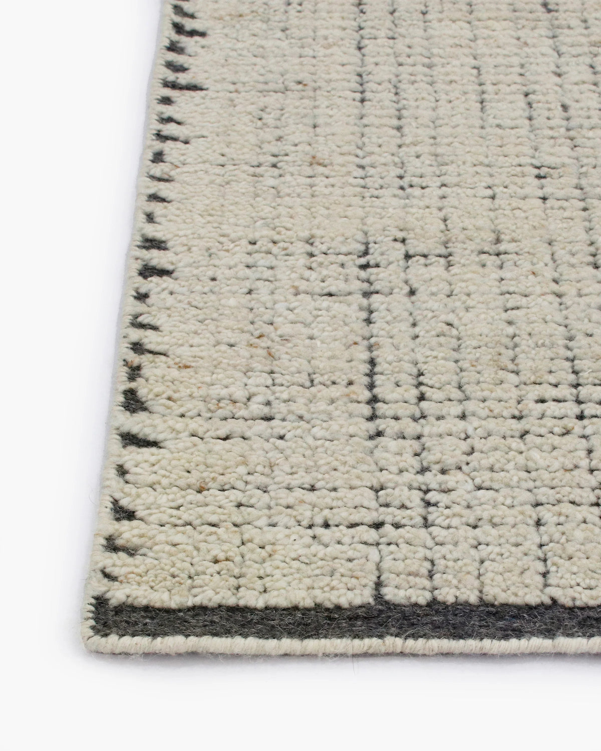Ares Hand-Knotted Wool Rug - 3' x 5' / Ivory/Charcoal