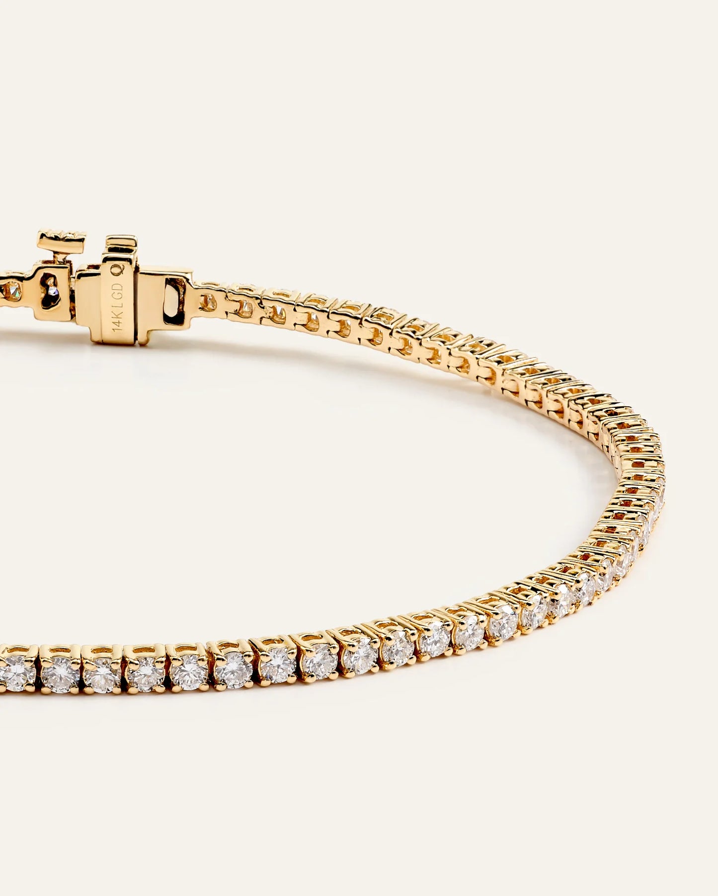 14K Gold Lab Grown Diamond Tennis Bracelet - 2ctw - 6.5" / Yellow Gold