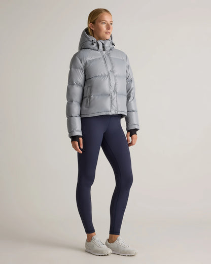 Responsible Down Cropped Puffer Jacket - XS / Shiny Black