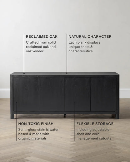 Reclaimed Oak Sideboard - One Size / Cafe Brown