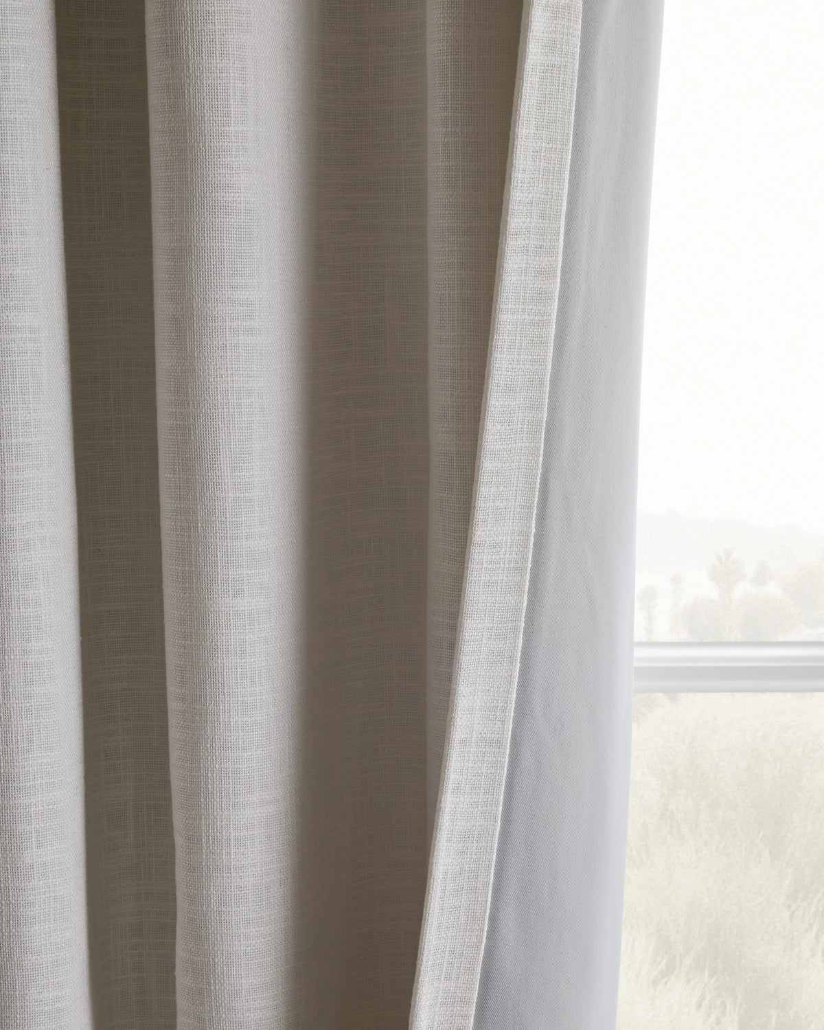Textured Cotton Room Darkening Curtain - 48x84 / Ivory