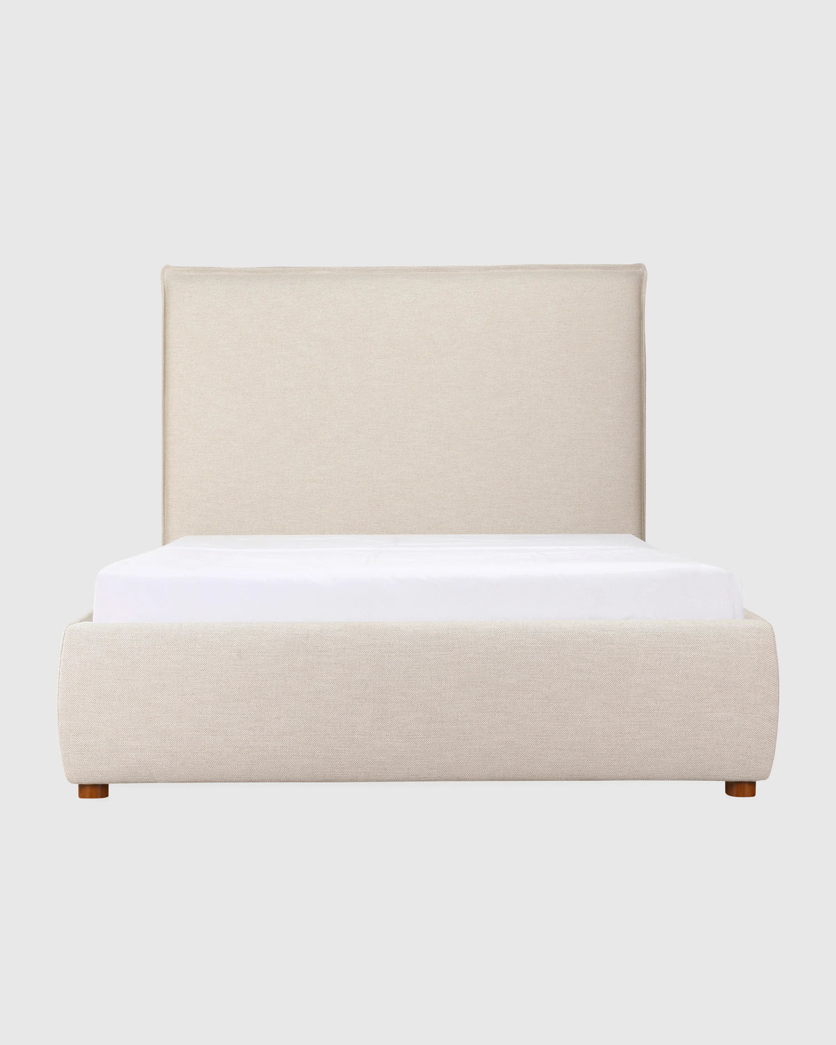 Tailored Edge Bed in Performance Linen - Queen / Light Grey