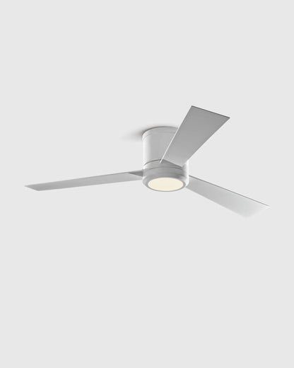 Simple Metal Hugger LED Ceiling Fan - 42" / White