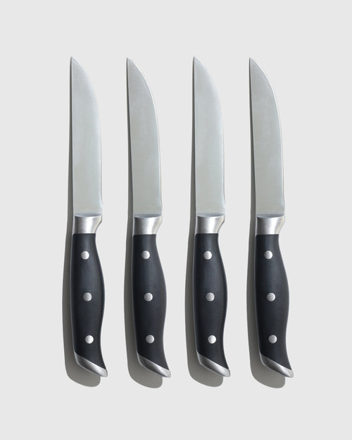 German Stainless Steel Steak Knife Set - One Size / Black