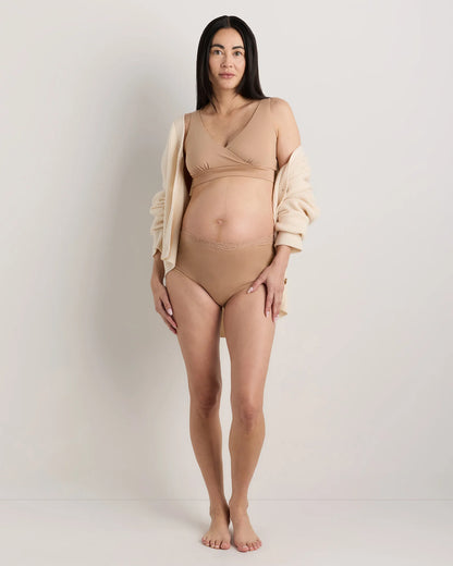 Organic Cotton Nursing & Sleep Bra (2-pack) - XS / Sand