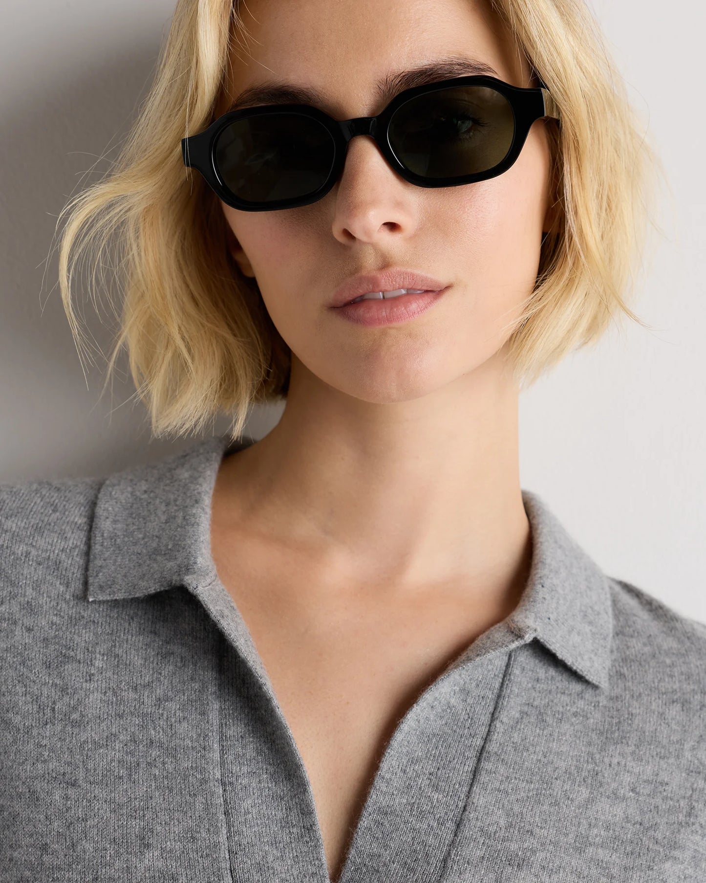 Sardinia Polarized Acetate Sunglasses - One Size / Black with Green lens