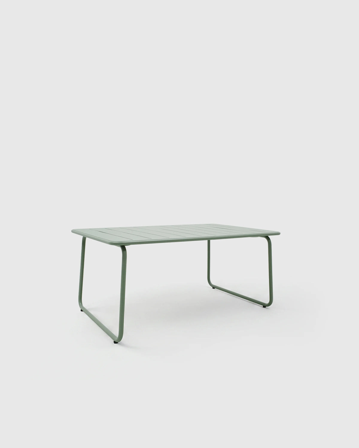 Powder-Coated Aluminum Outdoor Dining Table - One Size / Sage Green