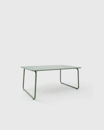 Powder-Coated Aluminum Outdoor Dining Table - One Size / Sage Green