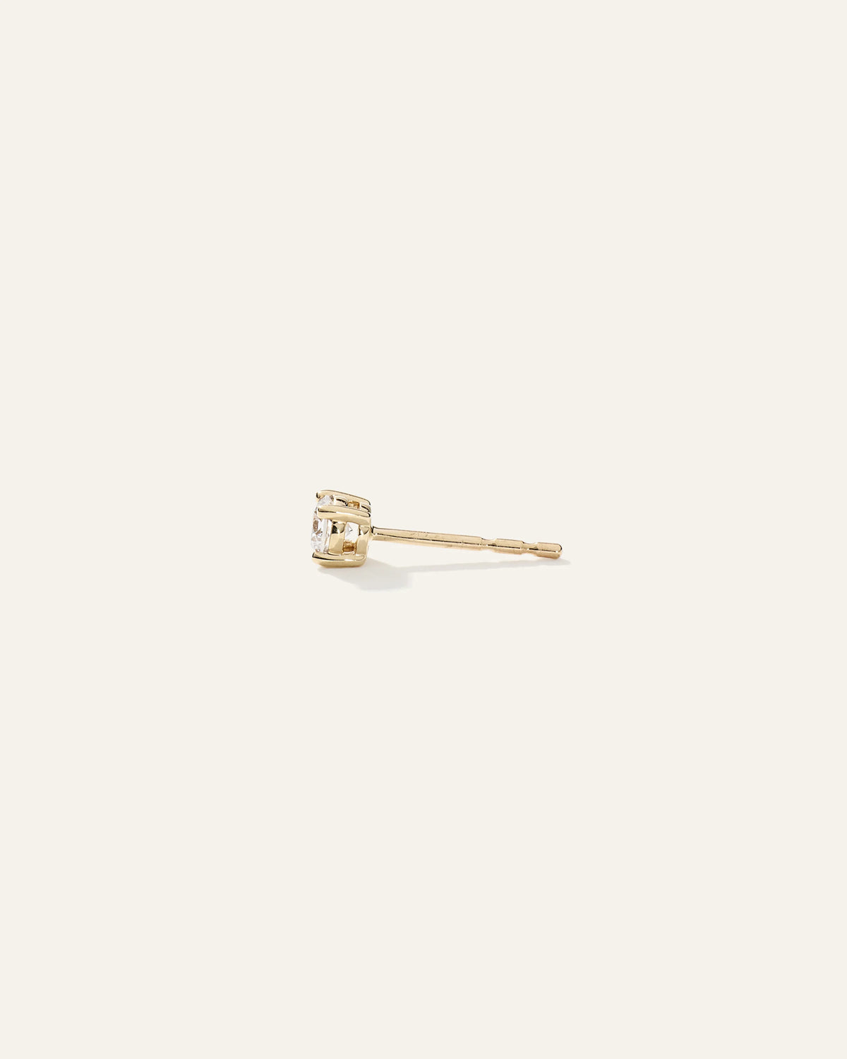 14k Gold Natural Diamond Solitaire Studs - 0.25ctw - One Size / Yellow Gold