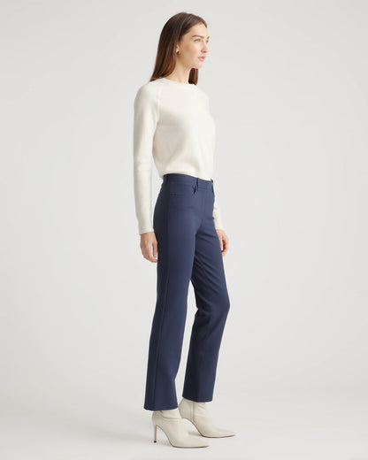 Ultra-Stretch Ponte Straight Leg 4-Pocket Pants - XS / Olive