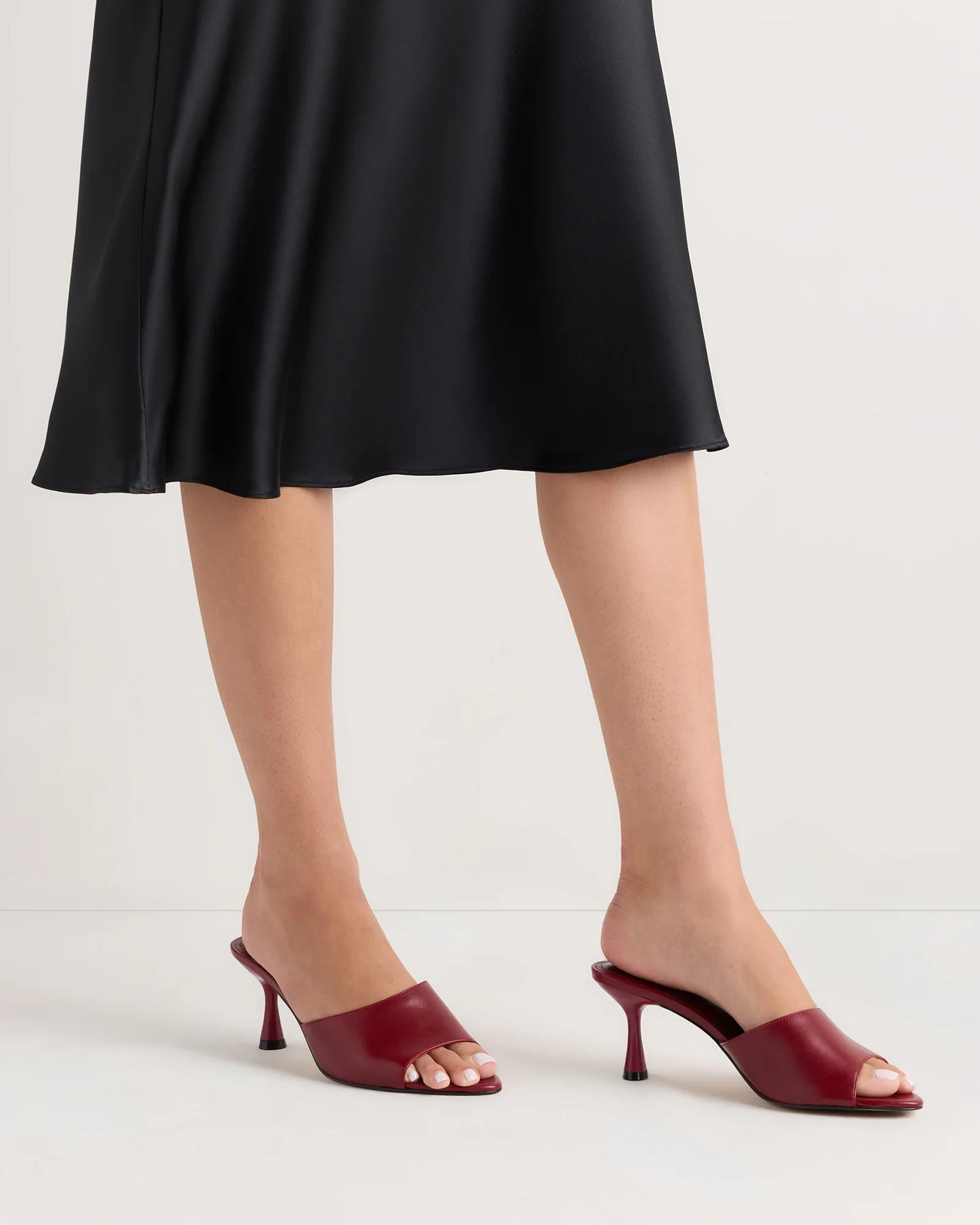 Italian Leather 65mm Stiletto Mule - 5 / Black