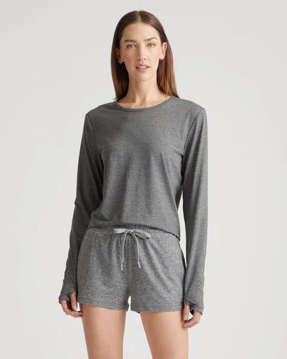 Flowknit Breeze Long Sleeve Top - XS / Heather Deep Navy